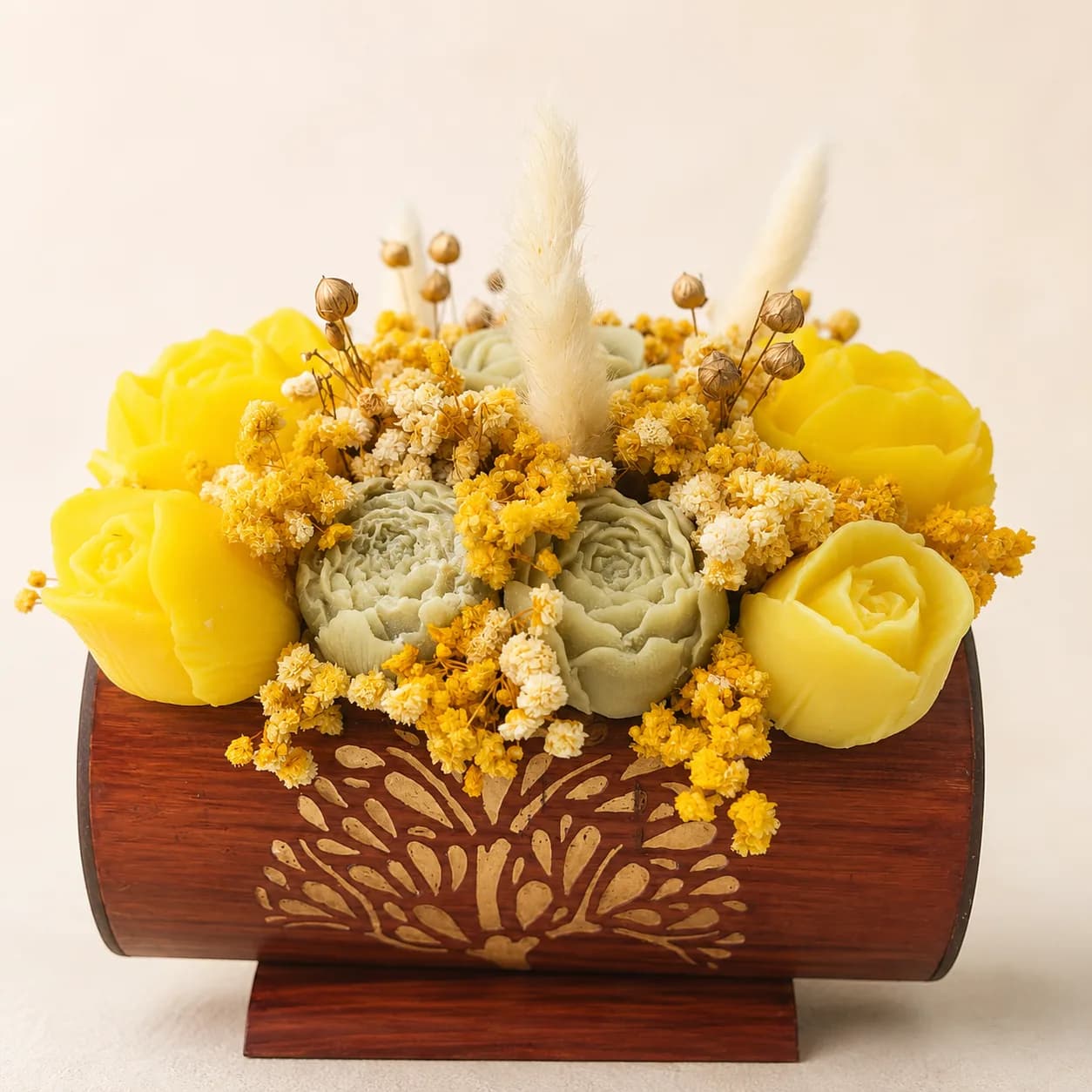 Bouquet de fondants parfumés aux teintes pêche et ivoire